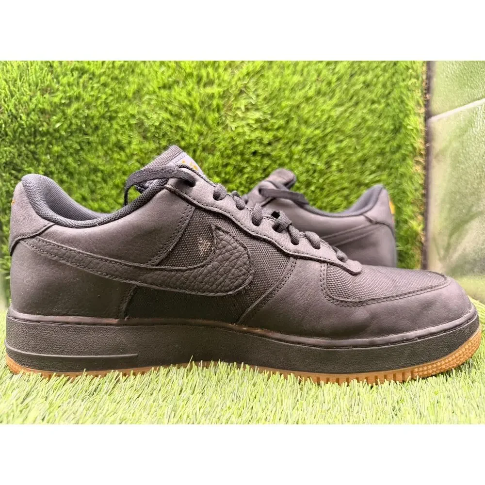 Nike Air Force 1 CK2630-001 Athletic Shoes Men 13 Black Leather Gore-Tex Running